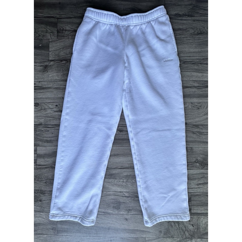 Aritzia Sweatfleece Cozy Fleece Mega Fit Sweatpants‎ Drawstring White Size S